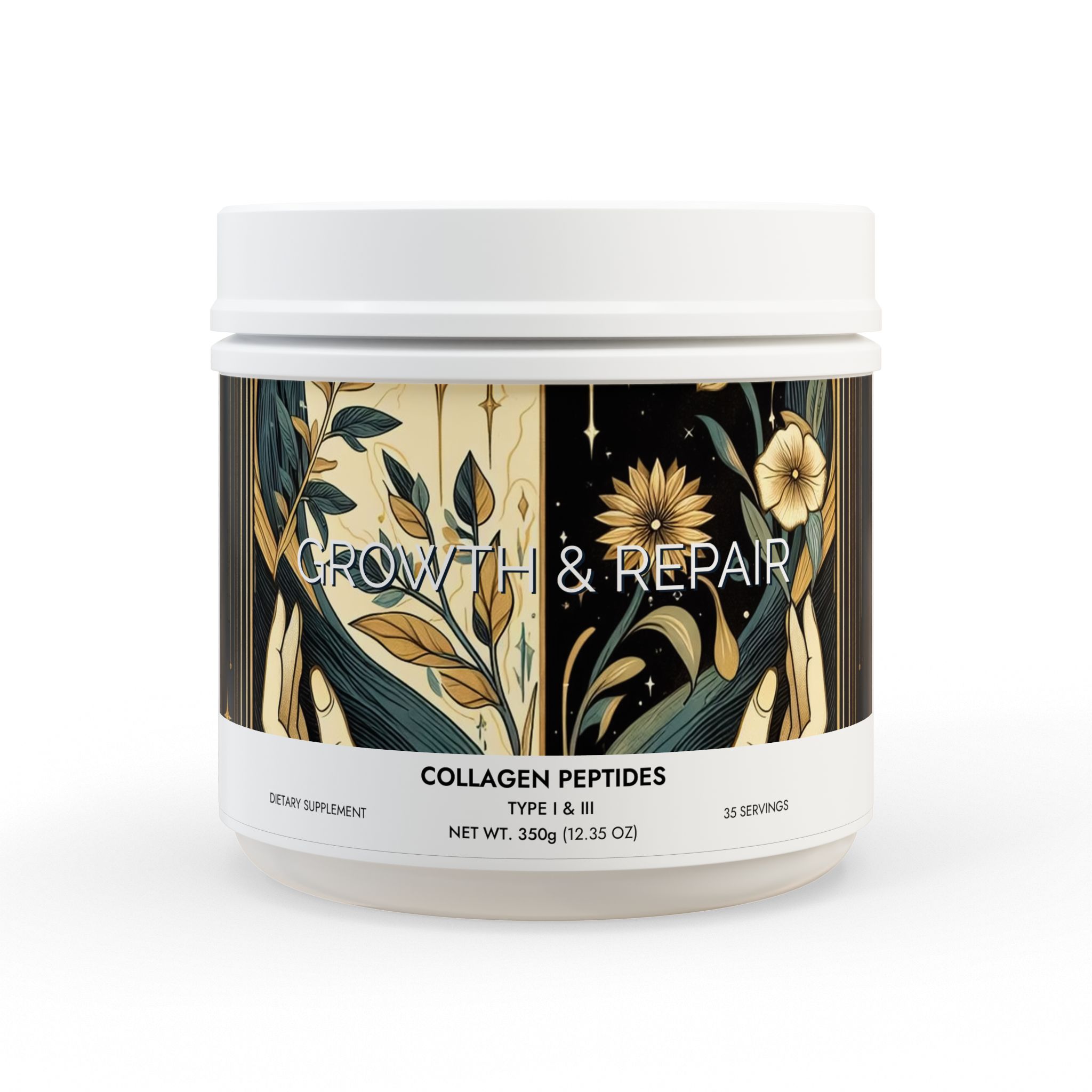 GROWTH & REPAIR Collagen Peptides Type I & III Supplement (350g, 12.3oz)